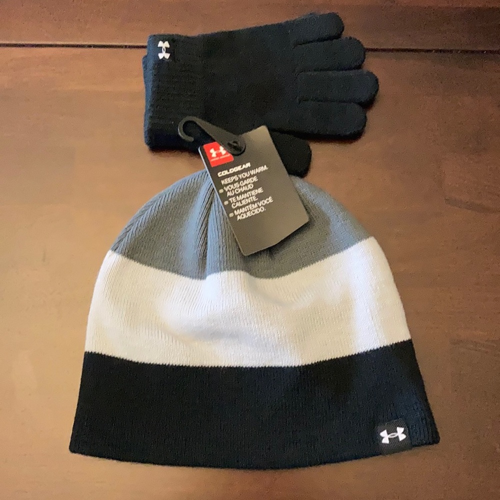 Under Armour Hat and Gloves